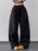 Heart Print Drawstring Wide Leg Pants - Byyde
