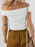 Folded Off Shoulder Slim Top - Byyde