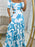 Full Size Cutout Off-Shoulder Printed Maxi Dress Plus Size - Byyde