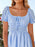 Gingham Smocked Puff Sleeve Summer Dress - Byyde