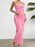 Devine Ruffled Slit Back Tube Maxi Dress - Byyde