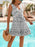 Printed V-Neck Sleeveless Mini Dress - Byyde