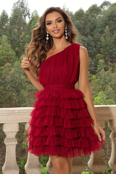 One-Shoulder Sleeveless Dress - Byyde