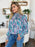 Double Take Full Size Printed Smocked Long Sleeve Blouse - Byyde