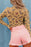 Printed Mock Neck Long Sleeve Bodysuit - Byyde