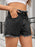 Washed Raw Hem Denim Shorts - Byyde