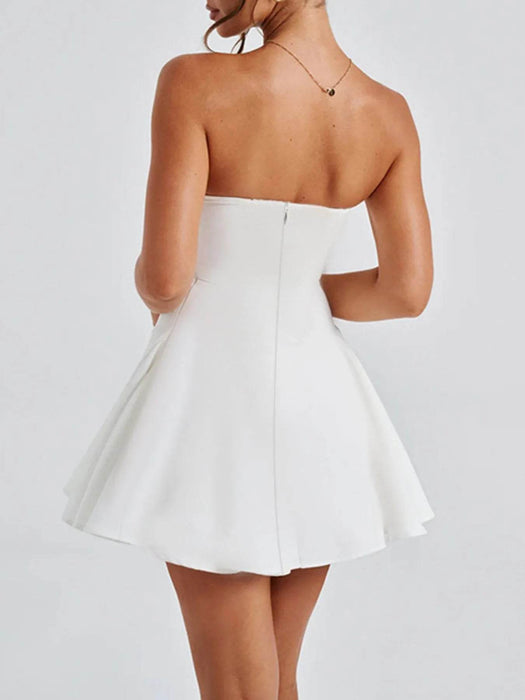 Bow Tube A-Line Mini Dress - Byyde