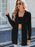 Striped Open Front Cardigan with Relaxed Fit - Byyde