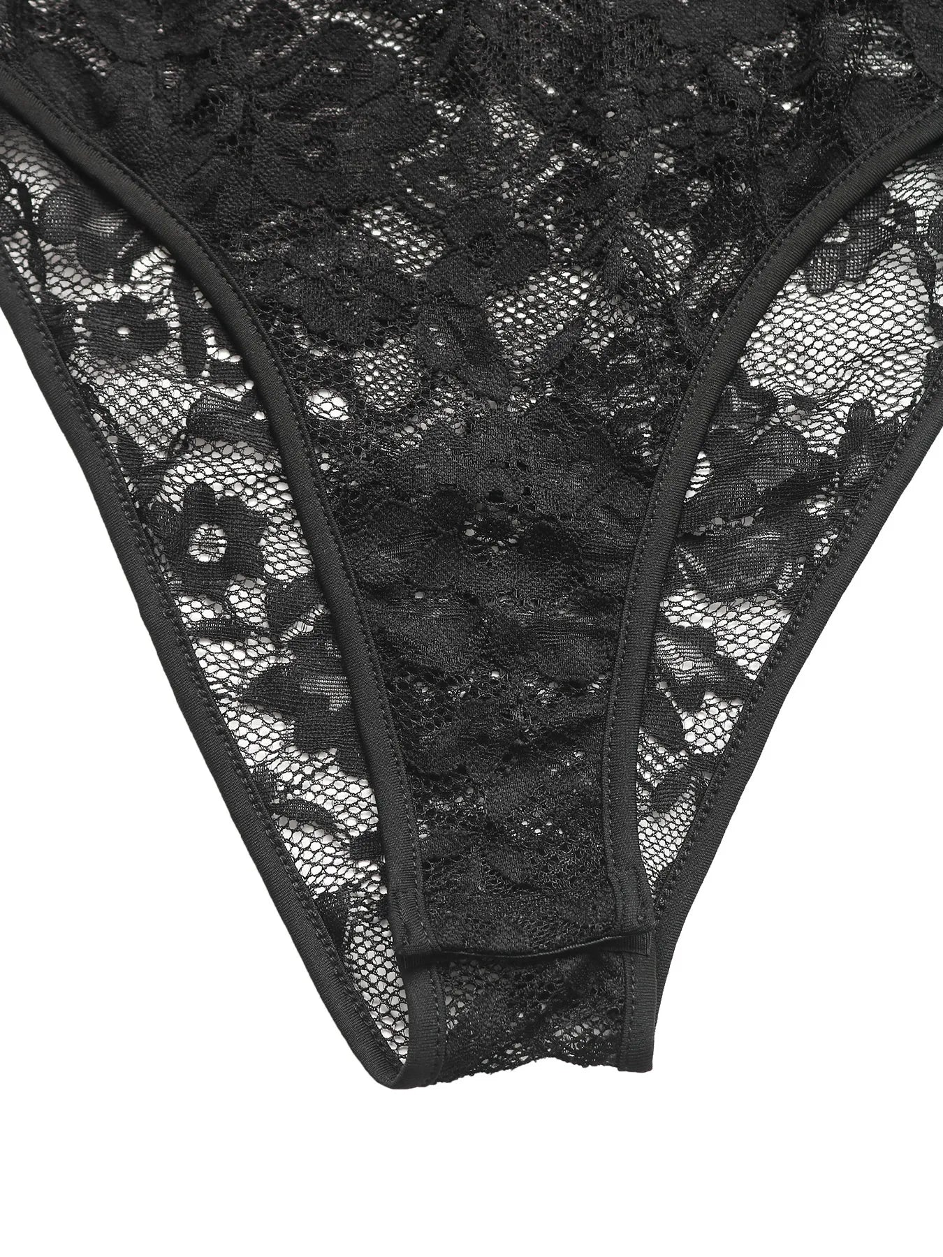 Lace Long Sleeve V-Neck Bodysuit - Byyde