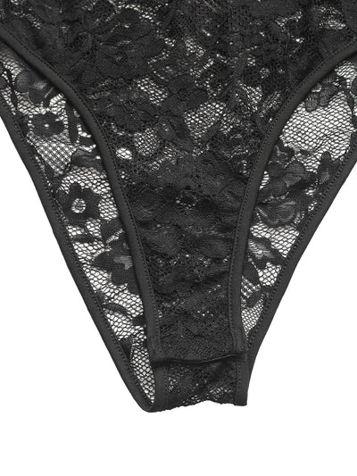 Lace Long Sleeve V-Neck Bodysuit - Byyde
