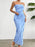 Devine Ruffled Slit Back Tube Maxi Dress - Byyde
