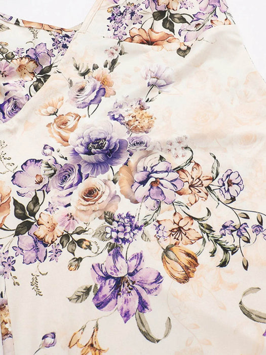 Floral Print Bodycon Maxi Dress with Spaghetti Straps - Byyde