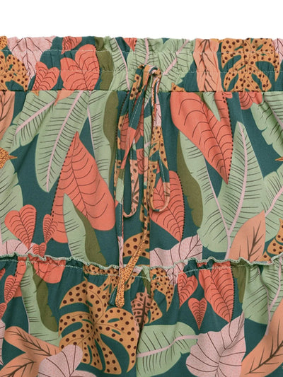 Tropical Print High Waist Shorts - Byyde