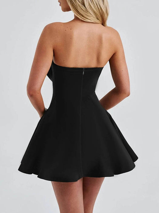 Bow Tube A-Line Mini Dress - Byyde