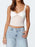 Ruffle Trim Swiss Dot Cami Top - Byyde
