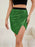 Asymmetrical Slit Sequin Skirt - Byyde