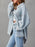 Button Down Raw Hem Denim Jacket - Byyde