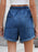 Drawstring Wash Denim Shorts - Byyde