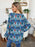 Double Take Full Size Printed Balloon Sleeve Blouse - Byyde