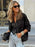 Sequin Zip Up Long Sleeve Jacket - Byyde