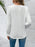 V-Neck Lace Detail Flounce Sleeve Blouse - Byyde