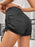 Ruched Side Drawstring Denim Shorts - Byyde