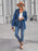 Button Up Long Sleeve Denim Jacket - Byyde