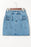 Acid Wash Bowknot Details High Waist Denim Skirt - Byyde