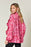Double Take Full Size Printed Ruffle Trim Balloon Sleeve Shirt - Byyde