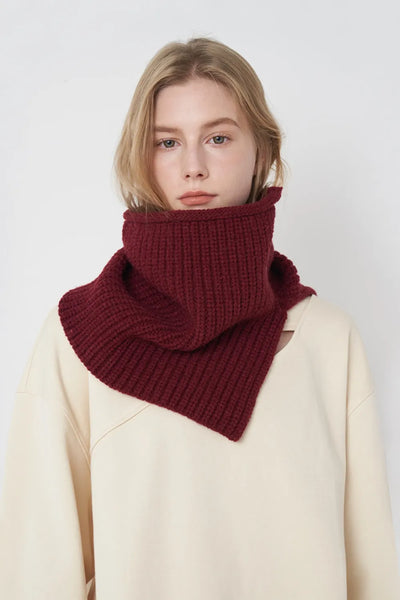 Slit Pullover Knit Scarf - Byyde