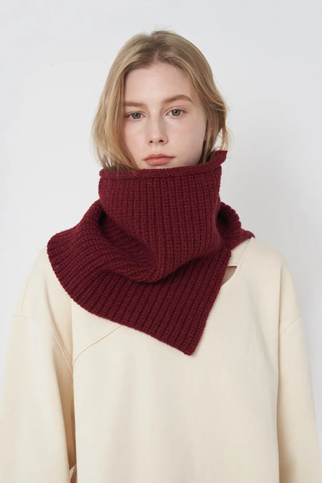 Slit Pullover Knit Scarf - Byyde
