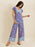 Printed V-Neck Wide Leg Jumpsuit - Byyde