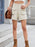 High Waist Cargo Denim Shorts with Multi Pockets - Byyde