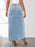 High Rise Slit Denim Skirt - Byyde