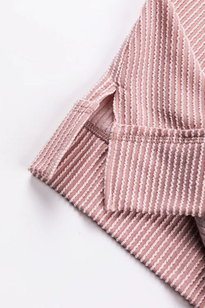 Texture V-Neck Long Sleeve Sweatshirt - Byyde
