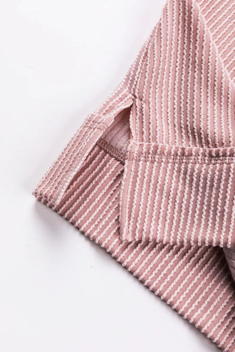 Texture V-Neck Long Sleeve Sweatshirt - Byyde