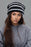 Fuzzy Contrast Striped Thermal Hat - Byyde
