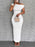Textured Single Shoulder Bodycon Maxi Dress - Byyde