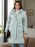 Long Sleeve Longline Hooded Winter Coat with Pockets - Byyde