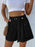 High-Waisted Pleated Shorts with Belt Detail - Byyde