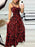 Full Size Leopard Print Spaghetti Strap Maxi Dress Plus Size - Byyde