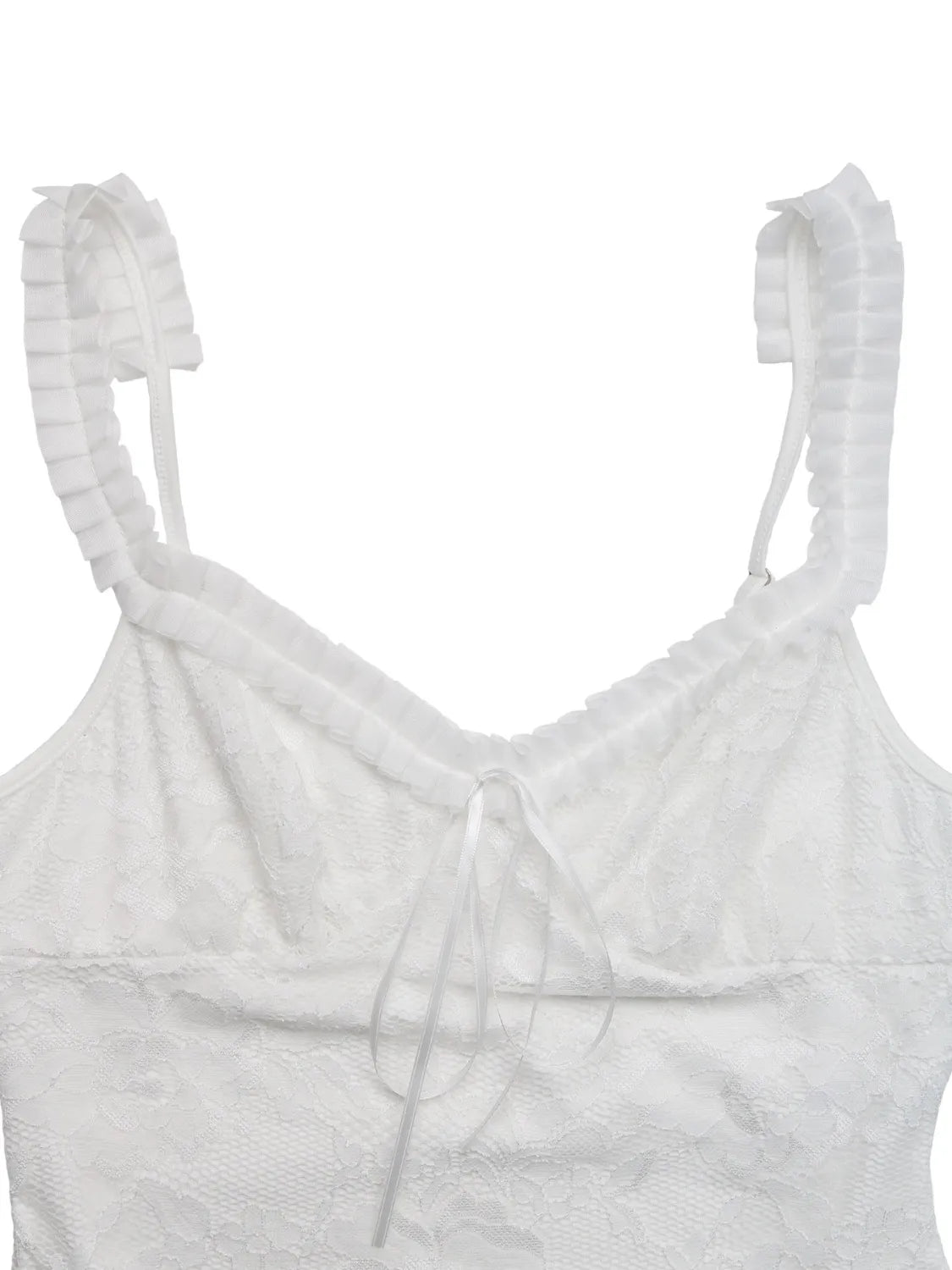 Lace Frill Strap Bodysuit - Byyde