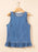Sleeveless Ruffle Hem Denim Tank Top - Byyde