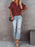 Full Size Oversized Notched Casual Shirt Plus Size - Byyde