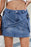 Criss-Cross Waist Detail Denim Mini Skirt - Byyde