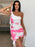 Ruffled Tie-Dye Single Shoulder Mini Dress - Byyde