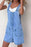 Button Front Denim Overall Shorts with Front Pockets - Byyde