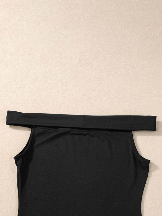 Folded Off Shoulder Slim Top - Byyde