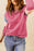 Color Block Round Neck Long Sleeve Sweatshirt - Byyde